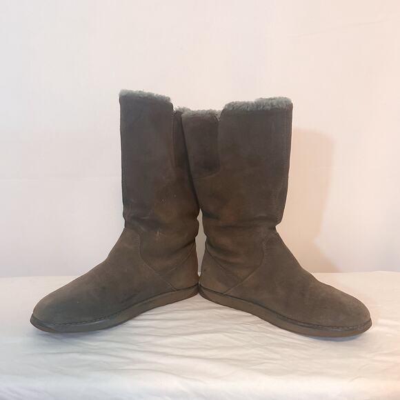 EMU AUSTRALIA Sandy Bay Hi Waterproof Shearling Boot Grey Sz. 8 - Picture 6 of 8